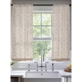thumbnail image 2 of Beige Pink Floral Sheer Curtains 72 Inch Length 2 Panels Set - Light Filtering Window Treatments, Spring Flowers Rod Pocket Semi Curtains for Living Room/Bedroom/Kitchen Décor, 104"W x 72"L, 2 of 7