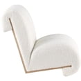 thumbnail image 3 of Meridian Furniture Swoon Cream Faux Sheepskin Accent Chair, 3 of 7
