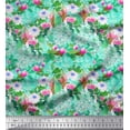 thumbnail image 1 of Soimoi Viscose Chiffon Fabric Flower & Leaves Watercolor Decor Fabric Printed Yard 42 Inch Wide, 1 of 3