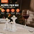 thumbnail image 2 of Natural Unscented Tea Lights, 200-Pack Palm Wax Candles in Aluminum Cups, 6.5-Hour Burn Time, Smokeless Votives for Wedding & Holiday Decor, White, 2 of 6