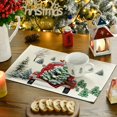 thumbnail image 3 of Juego de 4 manteles individuales navideños con diseño de árboles y camiones de acuarela, de 30 x 45 cm, para banquetes de invierno, lavables, para decoración de fiestas de cocina, 3 of 4