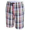 thumbnail image 2 of DAKIMOE Mens Sleep Shorts Pajama Shorts Cotton Sleeping Short Pajamas Bottoms for Men Comfy Mens Board Shorts Sleepwear Lounge Bottom, Red and Blue Plaid, M, 2 of 10