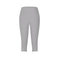 thumbnail image 5 of Capri Leggings for Women Spring Summer Elastic High Waist Slim Fit Wave Hem Workout Yoga Pants Capris, 5 of 6