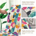 thumbnail image 5 of Yayeee 2 Pack Dining Chair Covers Stretch Parson Chairs Slipcovers Seat Protector, Green Geometric, 5 of 6