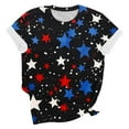 thumbnail image 2 of Cavosen 4th of July Clothes Women Petite 4th of July Short Sleeve Crew Neck Tops American Flag Print T Shirts Lady XL Red White and Blue Casual Tops Funny Patriotic Tunic Tees 2025 Patriotic Clothes, 2 of 5