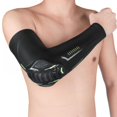 thumbnail image 2 of Protector de brazo elástico deportivo de nido de abeja para coderas, béisbol, baloncesto y ciclismo (negro, 2 unidades), 2 of 6