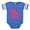 Royal Blue, variant on CafePress - Georgia - Cute Infant Baby Football Bodysuit
