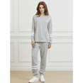thumbnail image 6 of WQD Womens 2 Piece Loungewear Set Long Sleeve Pullover Top and Jogger Pants Tracksuit Pajama Sweatsuit Casual Lounge Outfits with Pockets for Fall Winter (Available in Plus Size), 6 of 7
