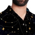 thumbnail image 5 of Constellation Men's Short Sleeve Printed Button Down Hawaiian Beach Shirts, 5 of 6