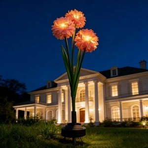 Usloyux Lumières de fleurs d'Hydrangée solaire, lumières extérieures de jardin étanches LED Éclairage décoratif pour jardin de jardin de Patio Walkway et espaces extérieurs, solaire alimenté LED Lumières de jardin pour