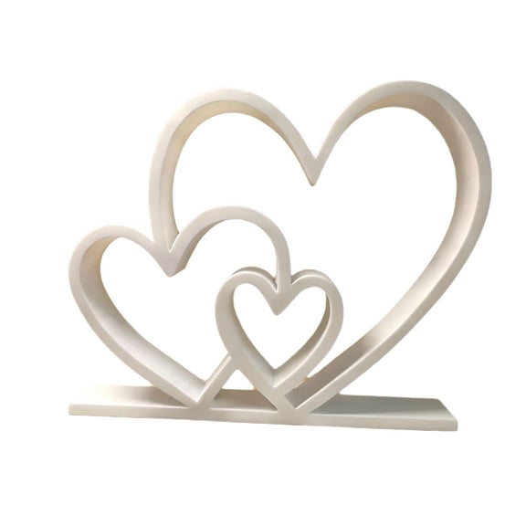 Intertwined Heart Sculpture, PLA Material Love Symbol, Modern Minimalist Design, for Home Office Desk Decoration, Anniversary Valentine's Day Gift.