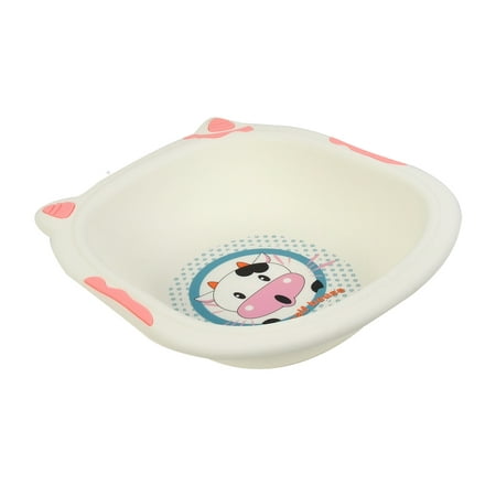 Unique Bargains Plastic Cartoon Cow Pattern Washing Basin Dish Pan 36cm x 34cm x 8cm (Best Baby Tub For Kitchen Sink)