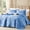 Blue, variant on Flymme Dark Green Bedspread for Queen Size Beds,3 Piece Soft Thin Quilt Bedding Set with Pillow Sham Modern Coin Pattern Coverlet for All Season
