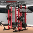 thumbnail image 3 of YODOLLA Smith Machine Power Rack Cage, 2000LB All-in-One Squat Rack with Dual Cable Crossover and LAT Pulldown, Home Gym Strength Training Equipment, 3 of 8