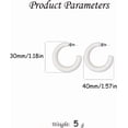 thumbnail image 6 of Minimalist Half Huggie Hoop Earrings for Women Acrylic Lightweight Chunky C Shaped Open Hoops Round Tube Stud Earrings Fashion Vintage Y2K Holiday Party Jewelry for Mother, 6 of 6