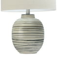thumbnail image 2 of Desert Fields Textured Ceramic Striped Table Lamp with Shade, 23", Cream and Grey, 2 of 3