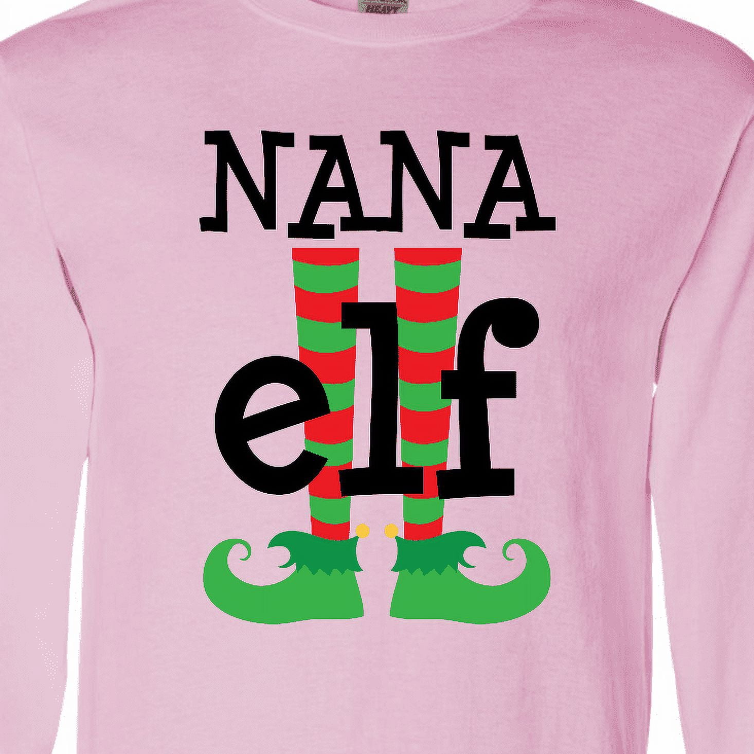 Inktastic Nana Elf Christmas Long Sleeve T-Shirt
