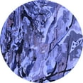 thumbnail image 1 of Ahgly Company Indoor Round Oriental Blue Industrial Area Rugs, 3' Round, 1 of 4