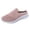 Pink, variant on Breathable Mules for Women Memory Foam Slip on Sneakers Knit Flat Shoes Lightweight Comfortable Walking Shoe Size 8 Black