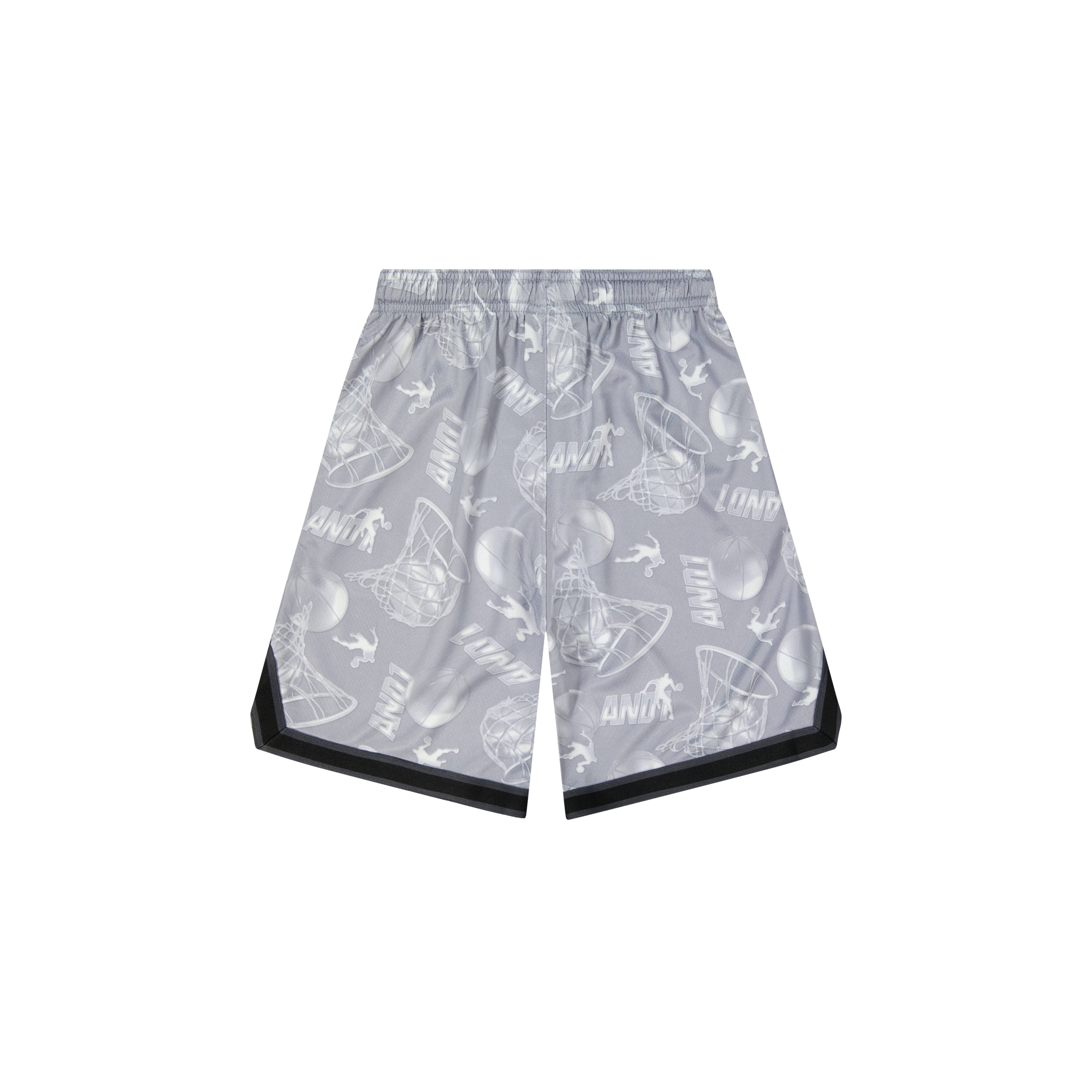 AND1 Boy's Athletic Platinum Short, 7" Inseam, Sizes 4-18