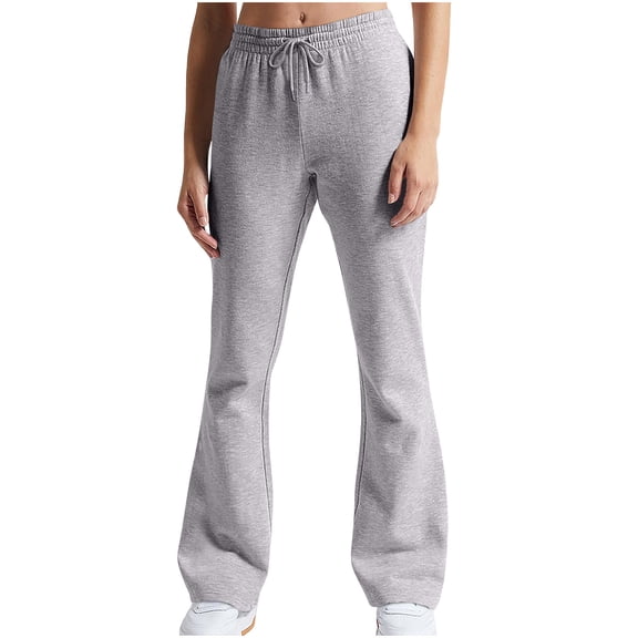 ctdiral Women Flare Sweatpants High Waist Drawstring Yoga Pants Casual Loose Fit Lightweight Long Pants 2025 Fashion Joggers Trousers with Pockets Gray XL