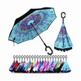 thumbnail image 1 of wonima02 Windproof Double Layer Folding Inverted Umbrella, Self Stand Upside-down Rain Protection Car Reverse Umbrellas with C-shaped Handle, 1 of 1