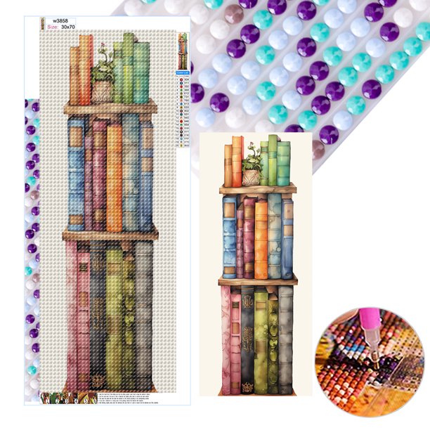 (w3858) Libros Completos Diamantes Serie Abstracta Resina 30*70cm