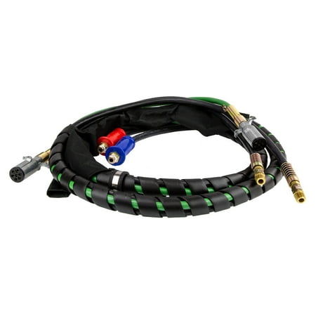 Semi Truck Air Lines Kit 15ft 3 in 1 ABS 7 Way Electric Power Cable Air Hoses with Gladhands | FleetRun FR-BRKE287