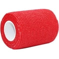 thumbnail image 4 of Woeilo Bandages Élastiques Auto-Adhésifs 7.5x450cm Rouge Doux Confortable Idéal pour Exercice Rouge Moyen, 4 of 5