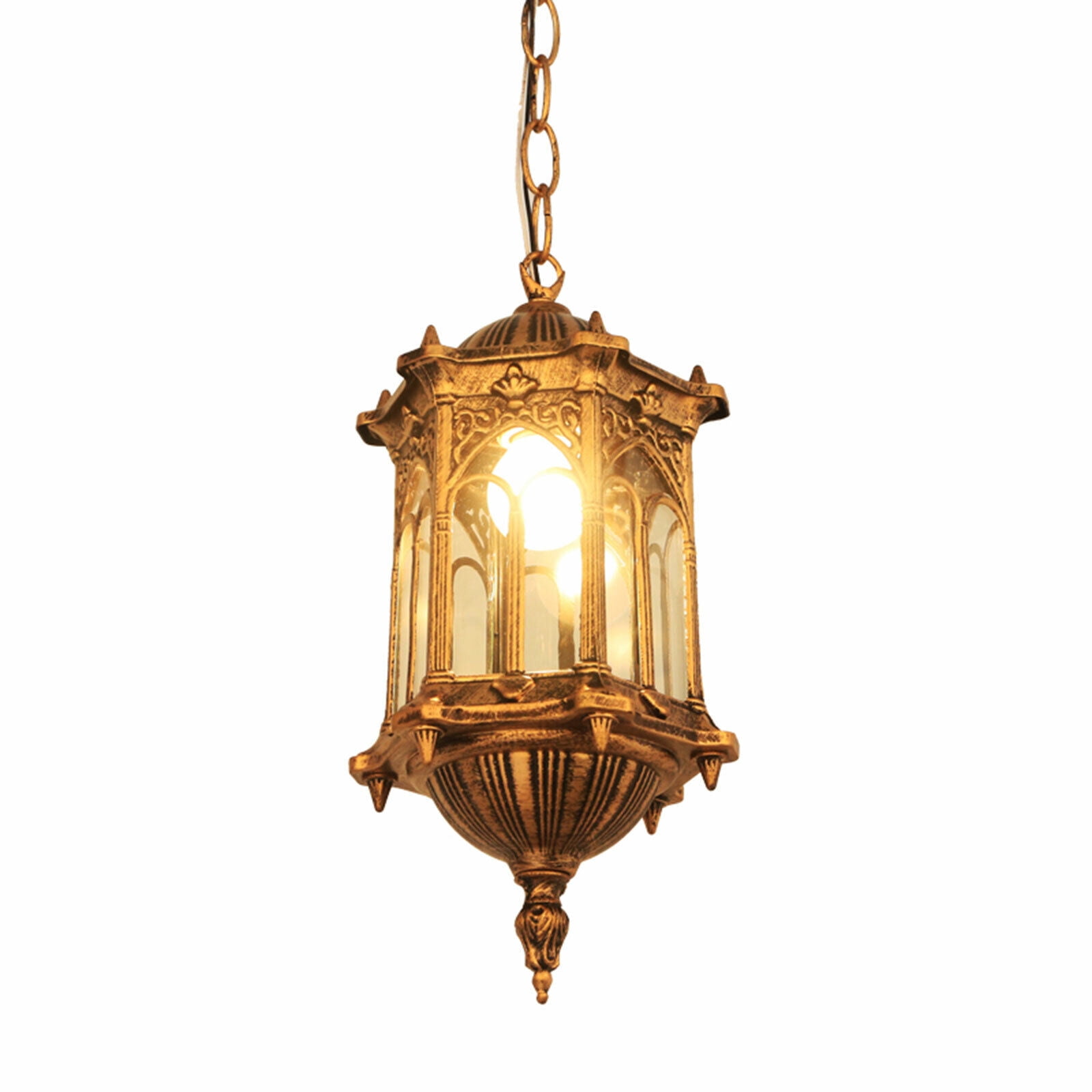 Miumaeov Vintage Ceiling Light Outdoor Yard Exterior Wall Lantern Pendant Lighting Fixture Hanging Lamp Waterproof