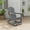 grey, variant on Huisuilinss Adirondack Rocking Chair,Plastic Outdoor Rocking Chair With Footrest,Folding Patio Chair With Retractable Ottoman And Cup Holder For Porch Backyard Pool Lawn,1PCS