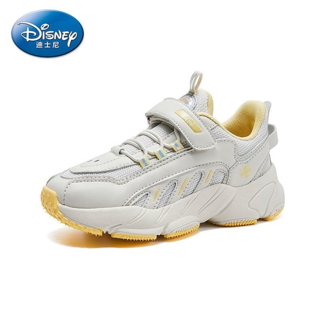 Zapatos casuales de dibujos animados de Disney para niños, primavera y otoño, nueva malla, zapatos deportivos de princesa ligeros y transpirables para niñas congeladas, plantilla 33 de 20,7 CM Gao Jinjia LED
