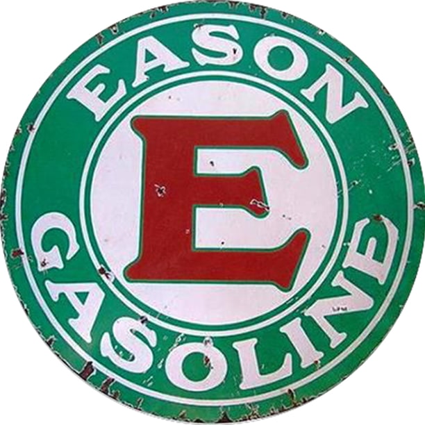 Placa Metal Vintage Eason Gasolina Pintura Redonda Hierro Arte Pared Del 30x30cm