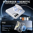 thumbnail image 4 of Designed For Samsung Galaxy S25+ Magnetic Phone Case,3D Hollow Mesh Heat Dissipation Design,With Contractile Kickstand,Compatible with Magsafe,Breathable Cooling Shockproof Phone Case,Clear, 4 of 7