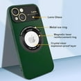 thumbnail image 2 of Magnetic for iPhone 15 Case Compatible with Magsafe [Glass Lens Camera Protector] Shockproof Hard PC Matte Back Protective Soft TPU Edge Phone Cases for iPhone 15 Dark Green, 2 of 7