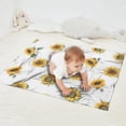 thumbnail image 2 of White Green Leaf Sunflower Pattern Blanket,Comfortable Soft Flannel Throw Blanket,All Season,Warm Lightweight Blankets for Sofa Bed Couch Living Room Chair,30"x40", 2 of 4