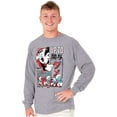 thumbnail image 4 of The Smurfs Kanji Up To No Good Men's Big & Tall Long Sleeve Graphic Tee Brisco Brands 2X, 4 of 5