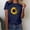Navy, variant on Sakmal T Shirts for Women Graphic Short Sleeve Floral Crew Neck Tops Casual T-Shirts Tops Trendy 2025