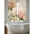 thumbnail image 5 of Pink Orange Hydrangea Sheer Curtains 63 Inch Length 2 Panels Set, Spring Vintage Botanical Flowers Voile Window Treatment Rod Pocket Curtains Sheers Drapes for Bedroom/Living Room/Kitchen 52x"63"x2, 5 of 7