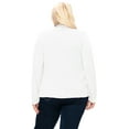 thumbnail image 3 of Moa Collection Women's Plus Size Casual Long Sleeve Drape Open Front Cardigan, 3 of 6