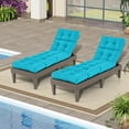 thumbnail image 2 of Gymax 4 Pcs Coussin de Chaise Longue 73 Pieds' Coussin de Fauteuil Inclinable Rembourré Intérieur Extérieur, 2 of 10