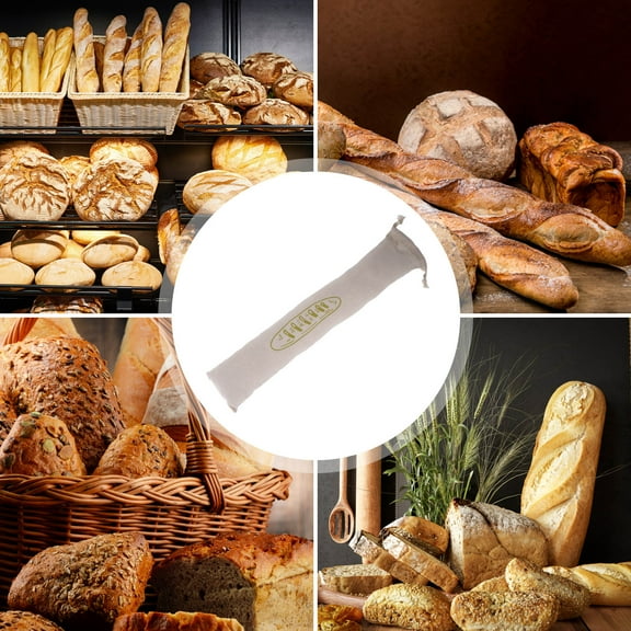 KAKOWELY 1 Pc Reusable Bread Bag Linen and Cotton Rope Material Food Items Storage