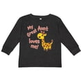 thumbnail image 3 of Inktastic My Great Aunt Loves Me- Cute Giraffe Boys or Girls Long Sleeve Toddler T-Shirt, 3 of 5