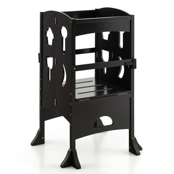 Costway Folding Kitchen Kids Step Ladder Stool Wooden Toddler