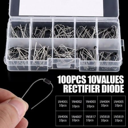

GLFILL Rectifier Diode Electronic Components Assortment Kit 1N4001-1N5819 10 Values