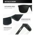 thumbnail image 3 of KALIYADI Polarized Sunglasses for Men and Women,Mens Classic Square Sun Glasses with UV Protection for Driving Fishing Golf(3 Pairs), 3 of 8