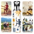 thumbnail image 7 of Yayeee 20oz Insulated Water Bottle Double Wall Stainless Steel with Flip Straw Lid, Playful Forest, 7 of 7