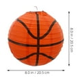 thumbnail image 4 of Shisuyan 4pcs Basketball Lanterns Foldable Paper Lanterns Sports Theme Birthday Party Decor, 4 of 8