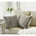 thumbnail image 2 of Home Soft Things Heavy Faux Fur 2 Piece Throw Pillow Cover Set - Moonlight - 20"X20", 2 of 7