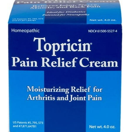 Topricin Pain Relief Cream Moisturizing Relief For Arthritis And Joint Pain, Cream 4 oz (Pack of 4)